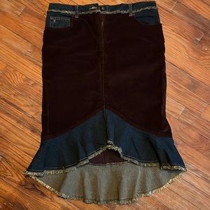 Buffalo denim and corduroy skirt size 30